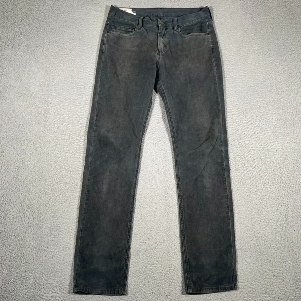 Marine Layer Pants Mens 30x32 Gray Cambridge Corduroy Slim Straight‎ Casual Logo